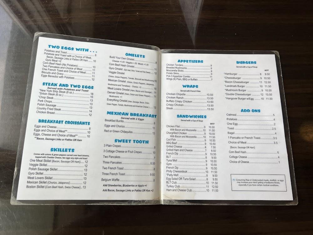 Landmark by the Lake Menu image 1